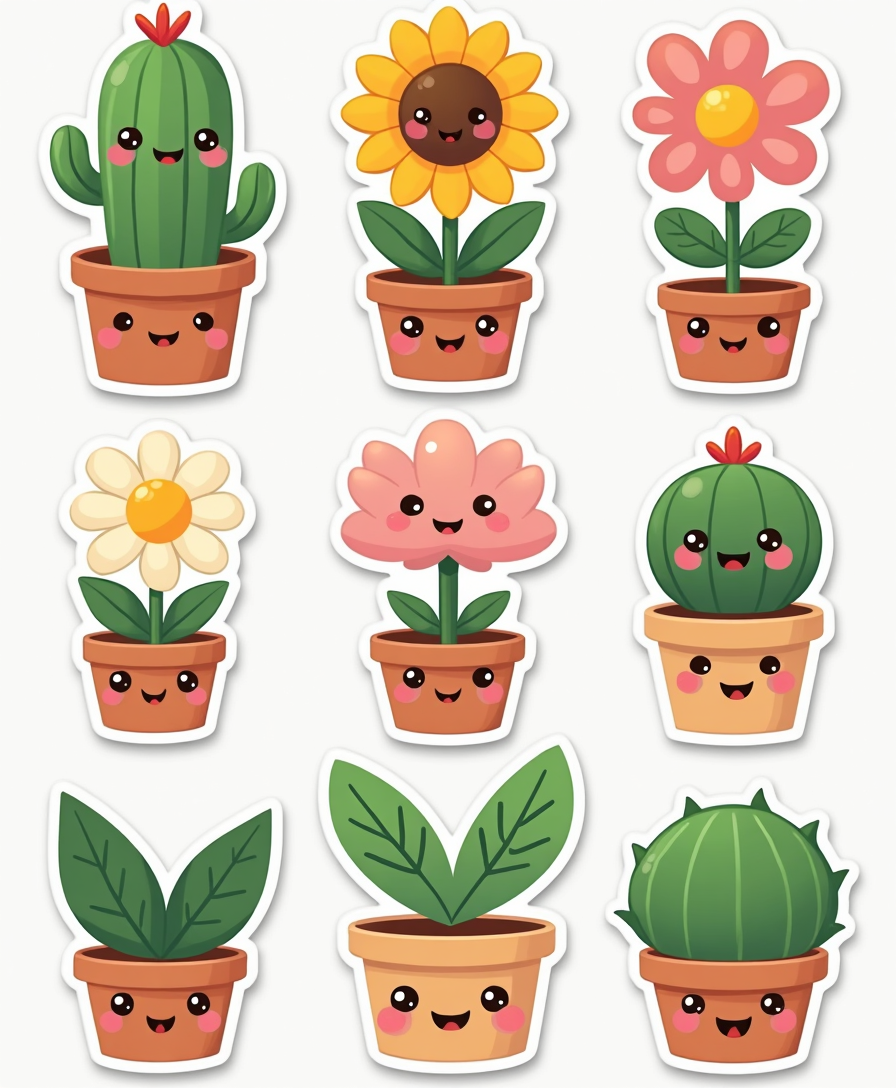 Flowers & Plants - Sticker Sheet v1